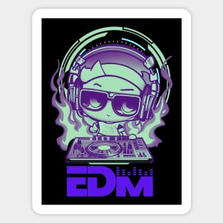 EDM Minty DJ! Green/Purple Sticker